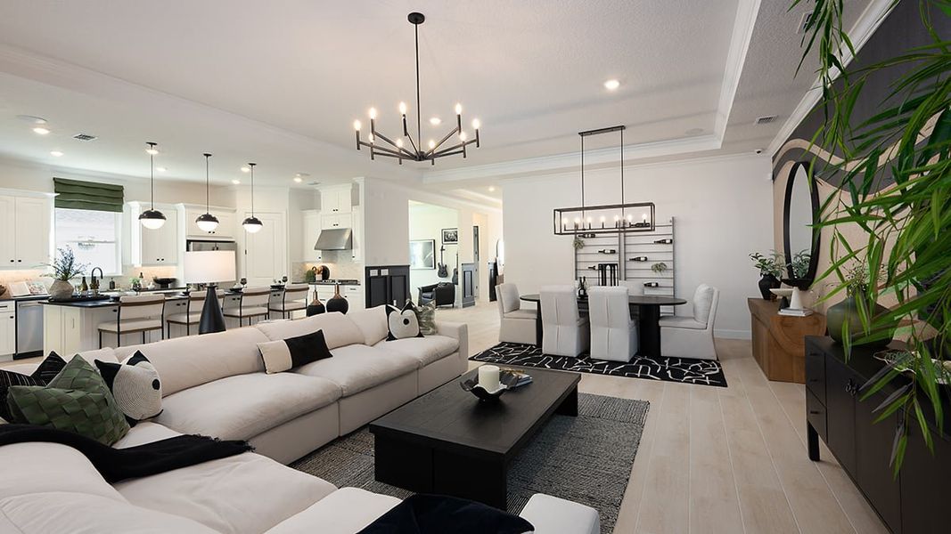Representative furnished interior of a home built from the Pallazio II by Taylor Morrison in Center Lake Ranch Community Group Page, St. Cloud (Image 7).