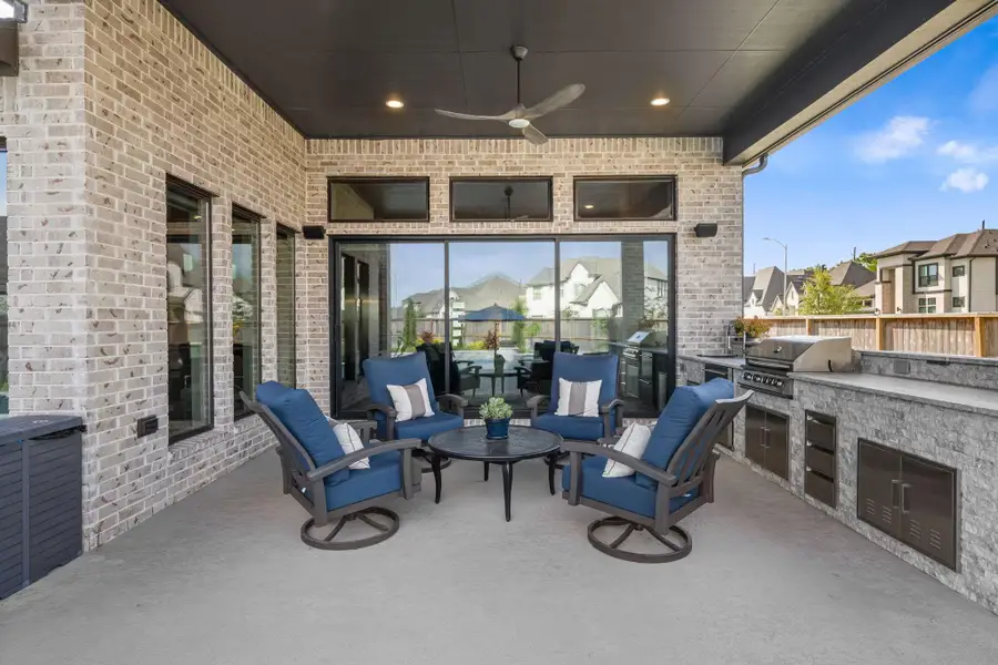 Exterior details and patio area of a home in , Fulshear (Image 22).