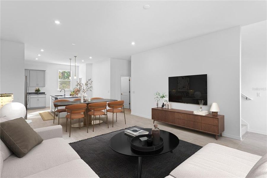 Furnished interior view inside a new home in , Tampa (Image 9). Furnished interior view inside a new home in , Tampa (Image 9).