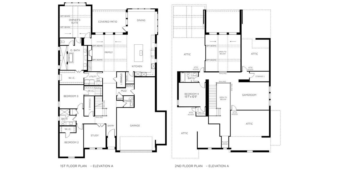 2D floor plan layout for the Ashland III by Southgate Homes in Windsong Ranch 71' Series, Prosper, TX (Image 3).