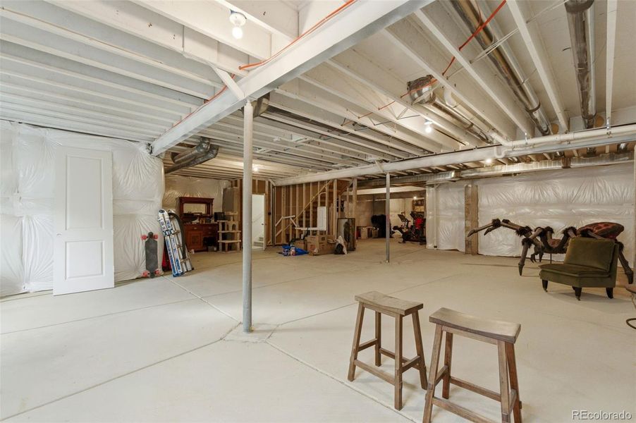1900 sqft of space in basement to expand