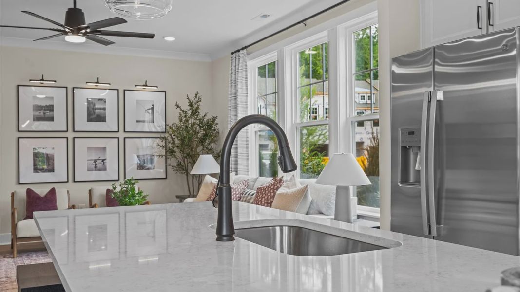 Furnished interior view inside a new home in North First Street Townes, Mebane (Image 9).