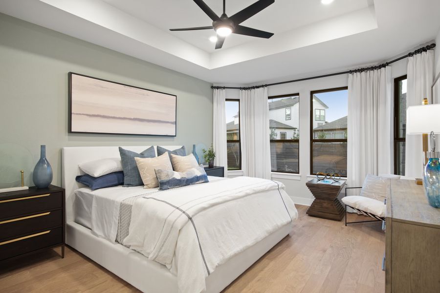 Furnished interior view inside a new home in Provence 50', Austin (Image 44).