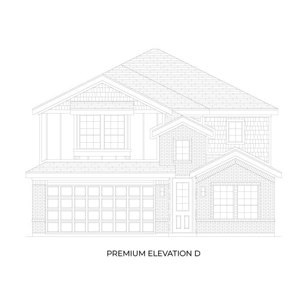 Representative rendering of the exterior for the Ford Select F by First Texas Homes (Image 7).