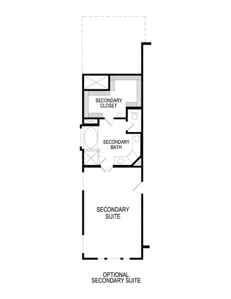 2D floor plan layout for the Maverick 2FS (w/Media) by First Texas Homes in Hidden Lakes Estates, DeSoto, TX (Image 5).