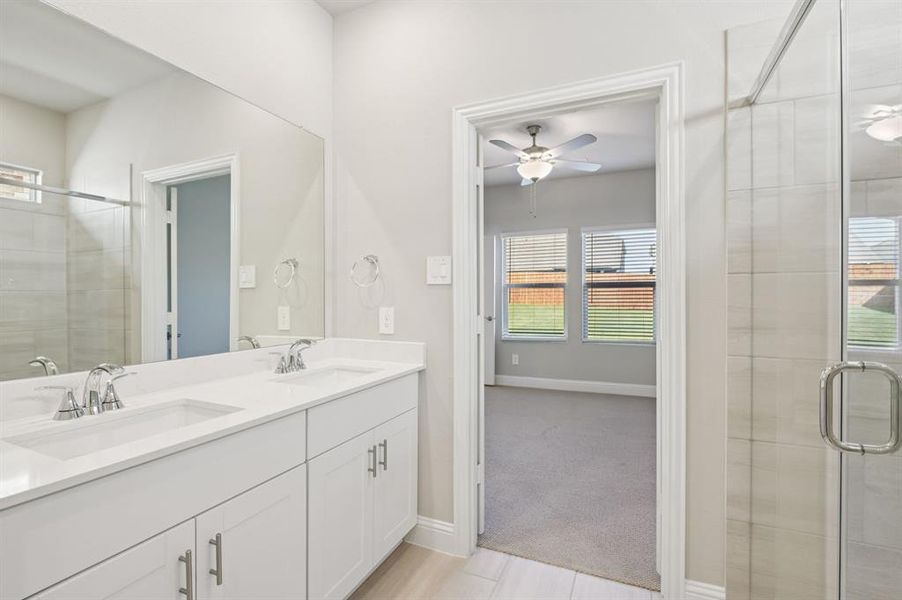 Furnished interior view inside a new home in Simpson Crossing - Spring Series, McKinney (Image 14).