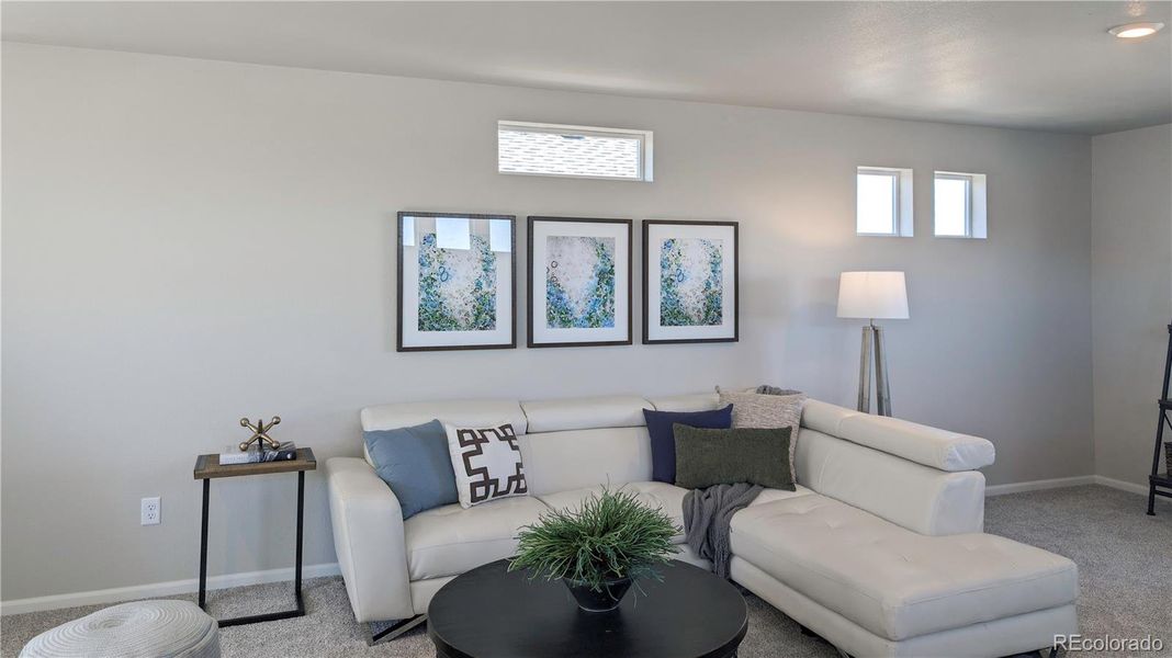 Furnished interior view inside a new home in Thompson River Ranch, Johnstown (Image 20).