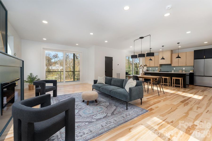 another view of the open concept living space