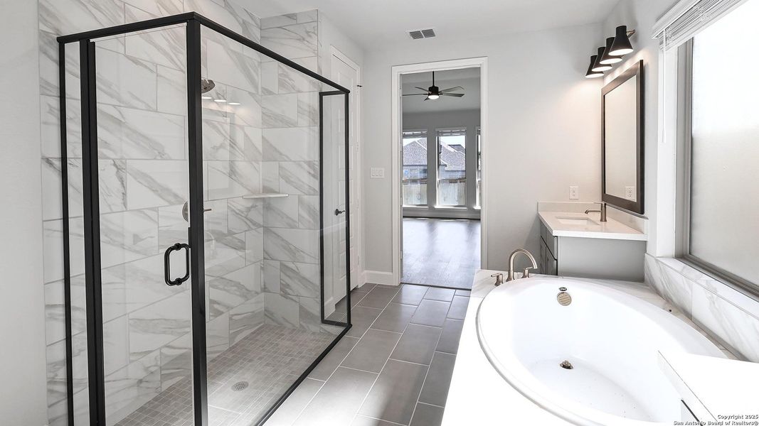 Furnished interior view inside a new home in Johnson Ranch 55', Bulverde (Image 10). Furnished interior view inside a new home in Johnson Ranch 55', Bulverde (Image 10).