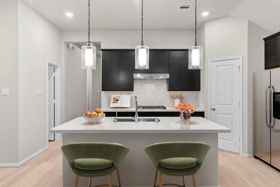 Furnished interior view inside a new home in The Highlands 45', Porter (Image 14).