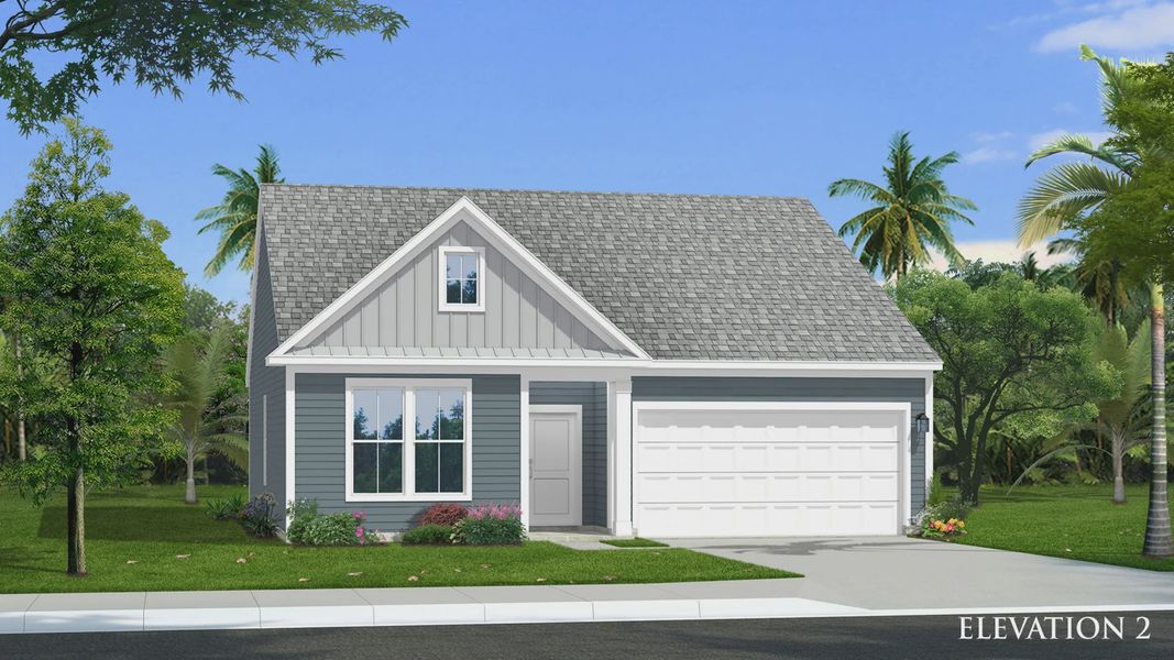 Representative exterior photo of a completed home built from the Easton by DRB Homes in Chestnut Farms, Longs, SC (Image 22). Representative exterior photo of a completed home built from the Easton by DRB Homes in Chestnut Farms, Longs, SC (Image 22).