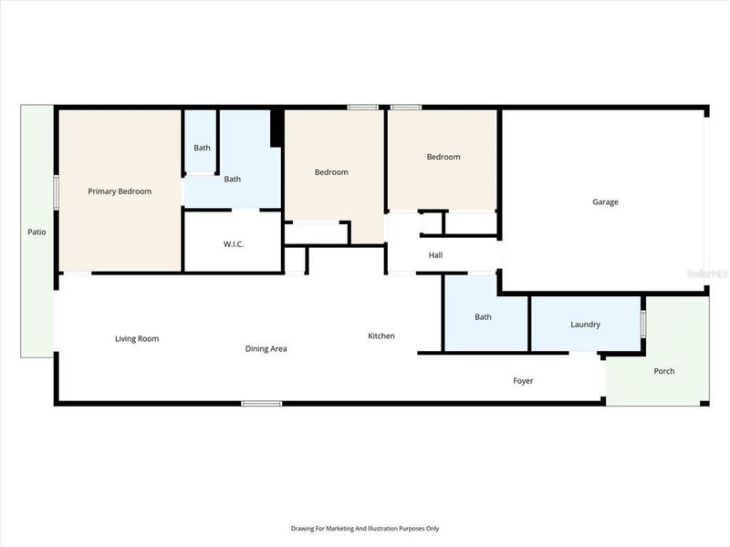 2D floor plan layout of this home in , Wimauma, FL (Image 5).