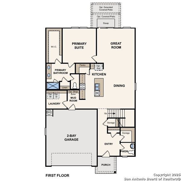 2D floor plan layout of this home in Hiddenbrooke, Seguin, TX (Image 2). 2D floor plan layout of this home in Hiddenbrooke, Seguin, TX (Image 2).