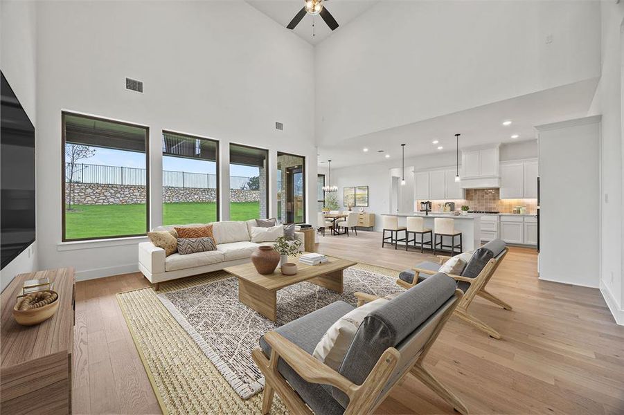 Furnished interior view inside a new home in Chatham Reserve, Providence Village (Image 3). Furnished interior view inside a new home in Chatham Reserve, Providence Village (Image 3).