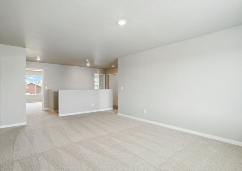 There is a game room upstairs.