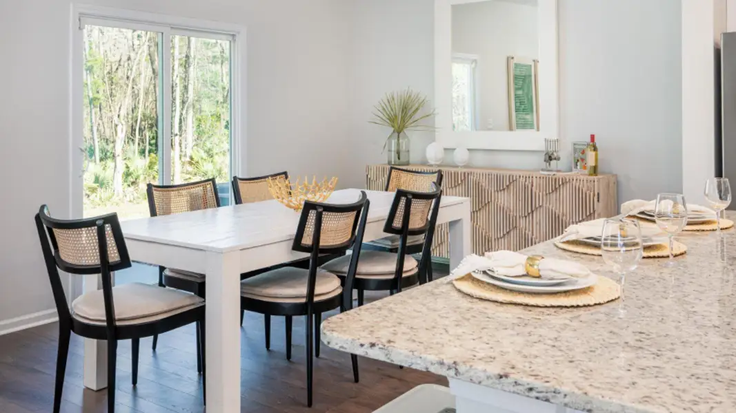 Furnished interior view inside a new home in Lindera Preserve at Cane Bay Plantation: American Dream Series, Summerville (Image 13). Furnished interior view inside a new home in Lindera Preserve at Cane Bay Plantation: American Dream Series, Summerville (Image 13).