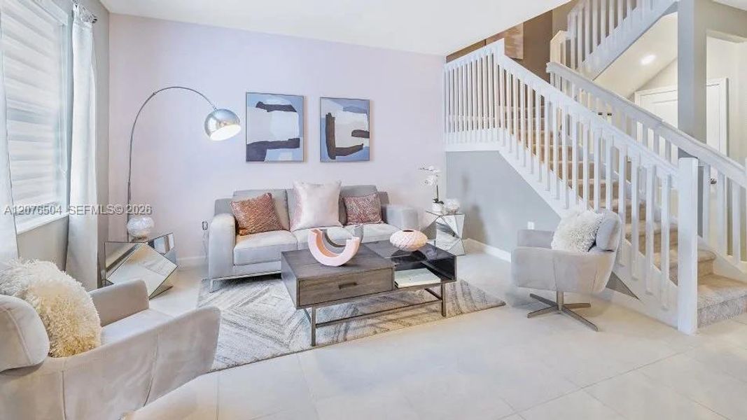 Furnished interior view inside a new home in Altamira, Homestead (Image 7).