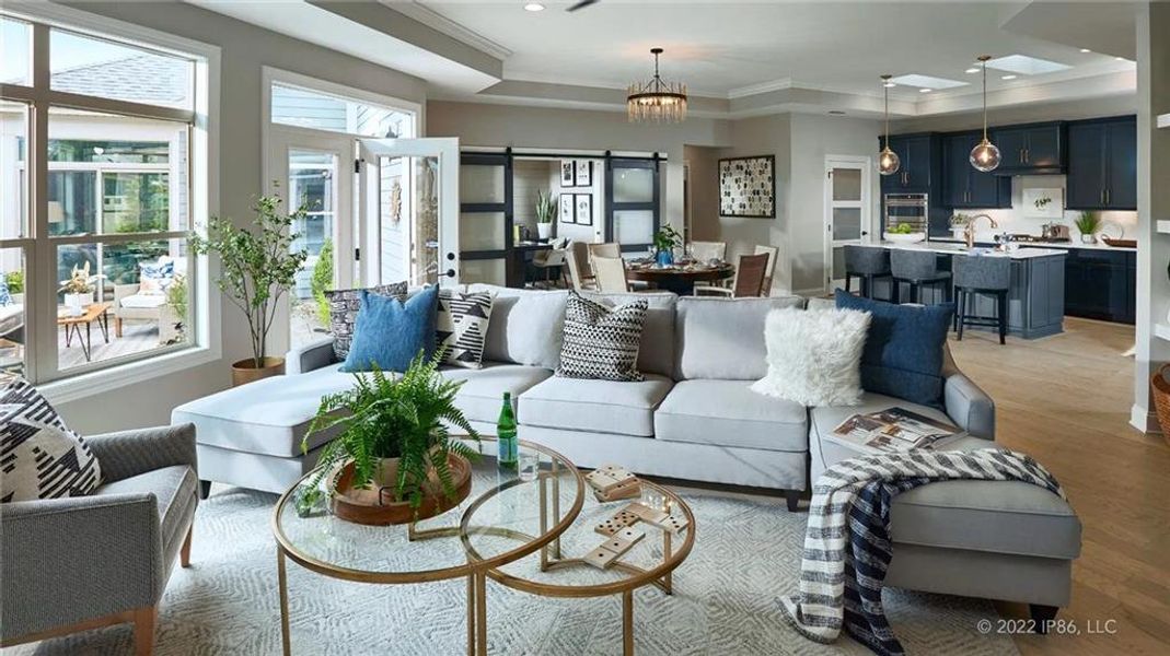 Furnished interior view inside a new home in The Courtyards at Redbud Lane, Holly Springs (Image 10). Furnished interior view inside a new home in The Courtyards at Redbud Lane, Holly Springs (Image 10).