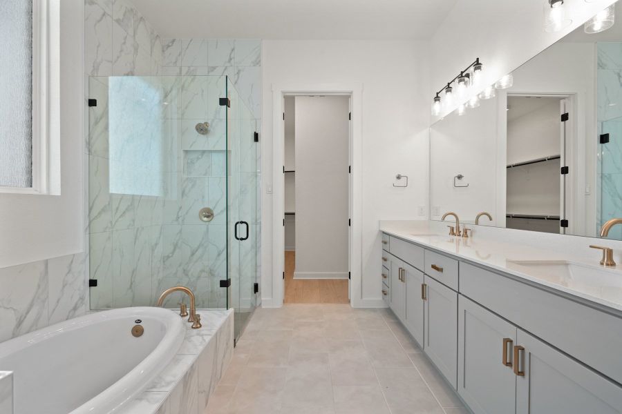 Furnished interior view inside a new home in Wolf Ranch, Georgetown (Image 16).