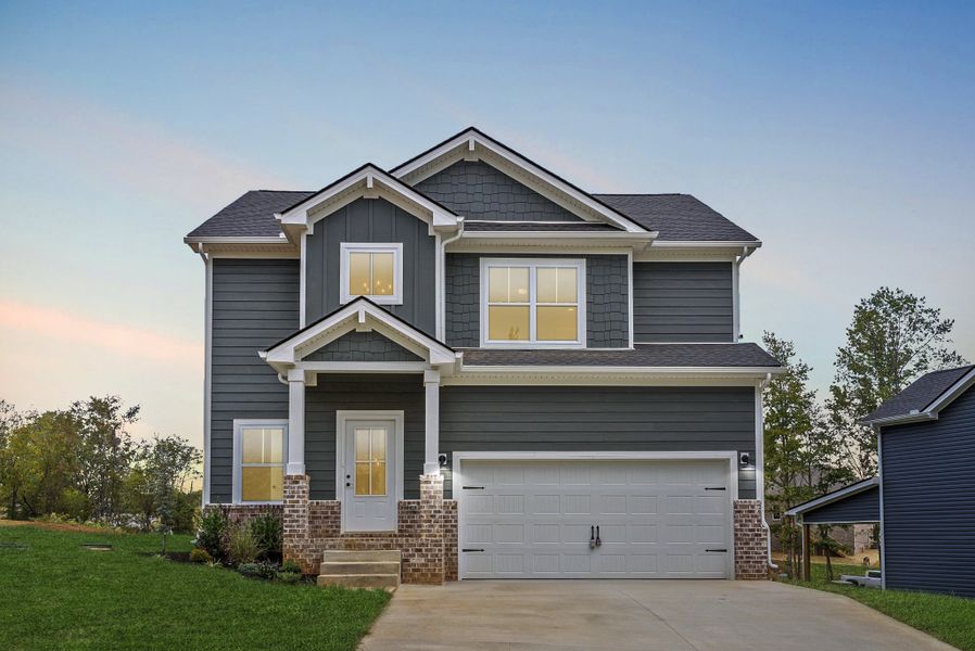 Representative exterior photo of a completed home built from the Noah by Rockwood Homes in New Hope Estates, Nashville, TN (Image 1).