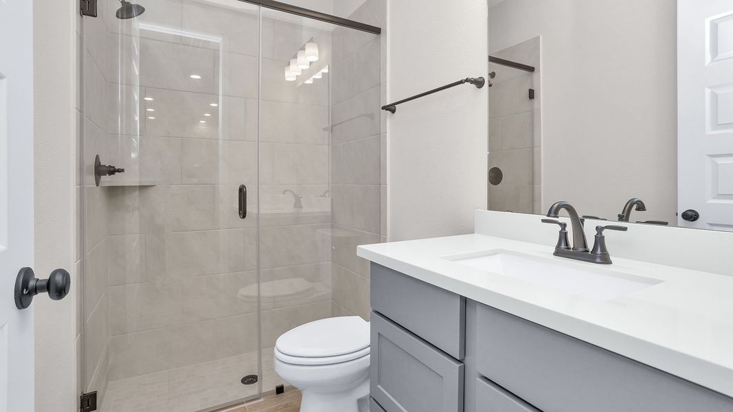 Furnished interior view inside a new home in Grand Central Park, Conroe (Image 7).