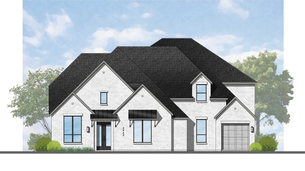 Representative rendering of the exterior for the 618 Plan by Highland Homes (Image 1). Representative rendering of the exterior for the 618 Plan by Highland Homes (Image 1).