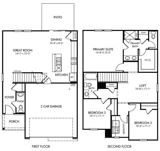 2D floor plan layout of this home in Buffalo Ridge, Newton, NC (Image 3).