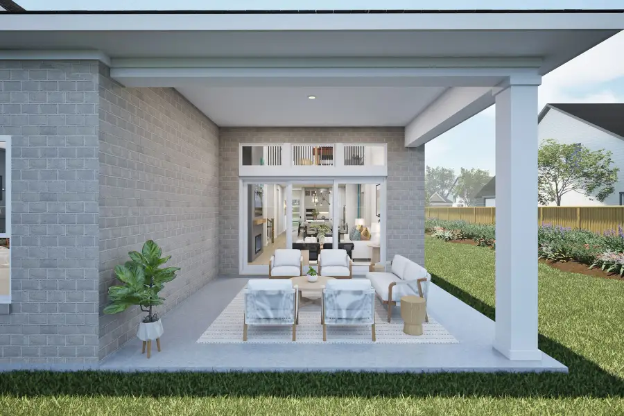 Representative exterior details of a home built from the The Mansfield by David Weekley Homes in ARTAVIA - Reserve Collection, Conroe (Image 4).