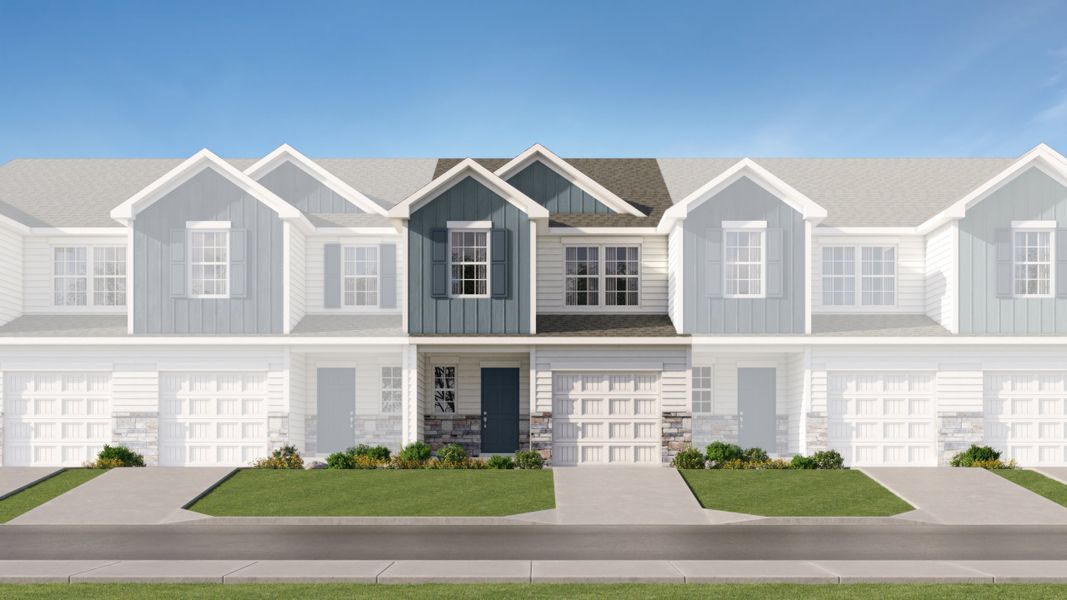 Front exterior of a new home in The Vines, Charlotte, NC, highlighting curb appeal (Image 1). Front exterior of a new home in The Vines, Charlotte, NC, highlighting curb appeal (Image 1).