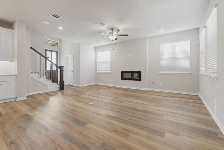 Representative unfurnished interior of a home built from the Chicago by Chesmar Homes in Solterra Texas, Mesquite (Image 5). Representative unfurnished interior of a home built from the Chicago by Chesmar Homes in Solterra Texas, Mesquite (Image 5).