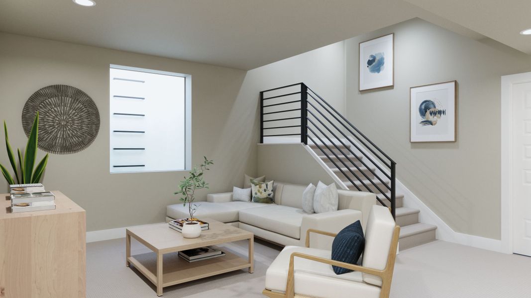 Representative furnished interior of a home built from the 3 by Trumark Homes in RainDance, Windsor (Image 17).
