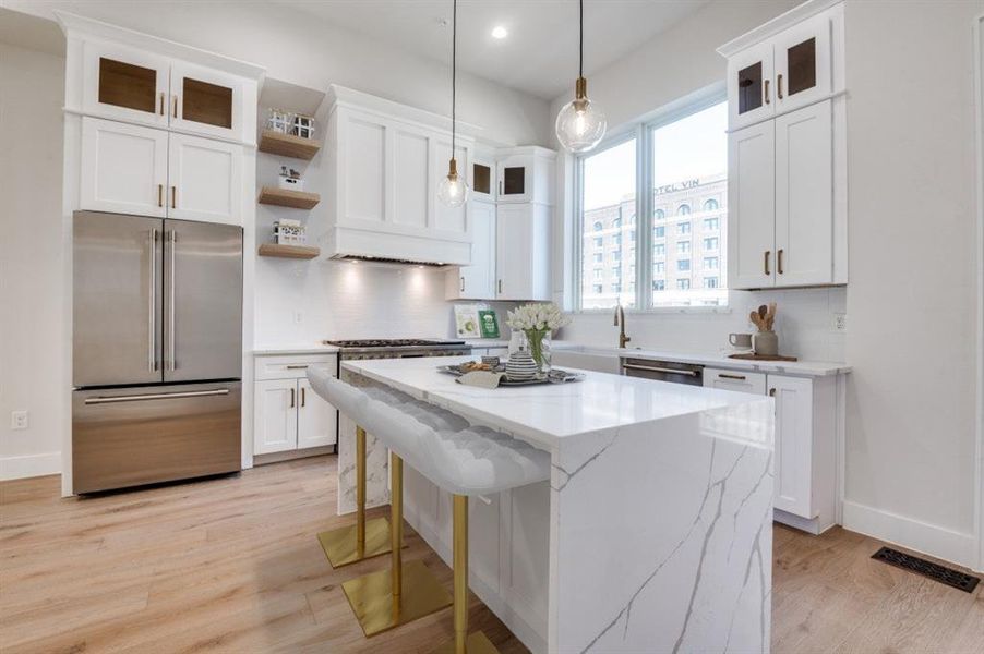 virtually staged kitchen