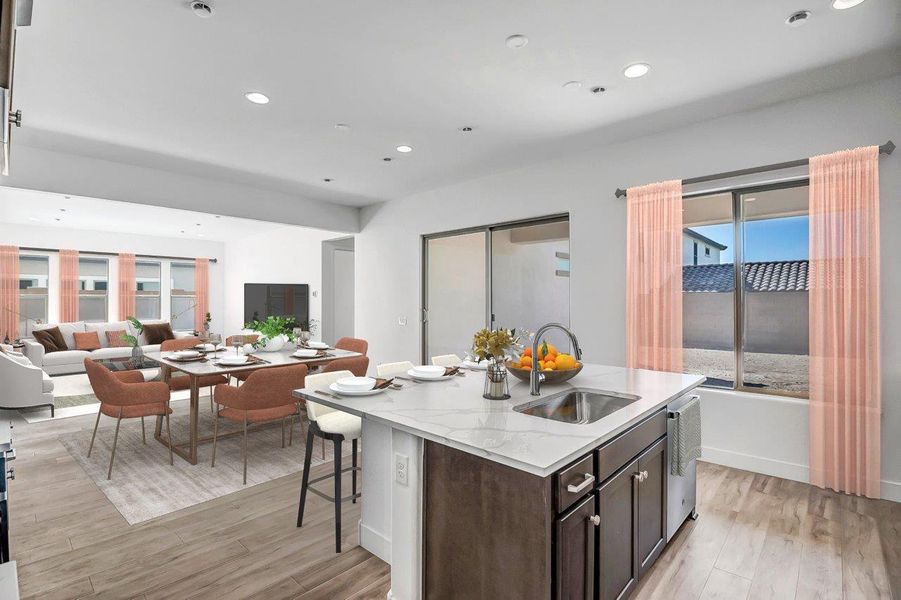 Furnished interior view inside a new home in Black Rock at Verrado, Buckeye (Image 30).