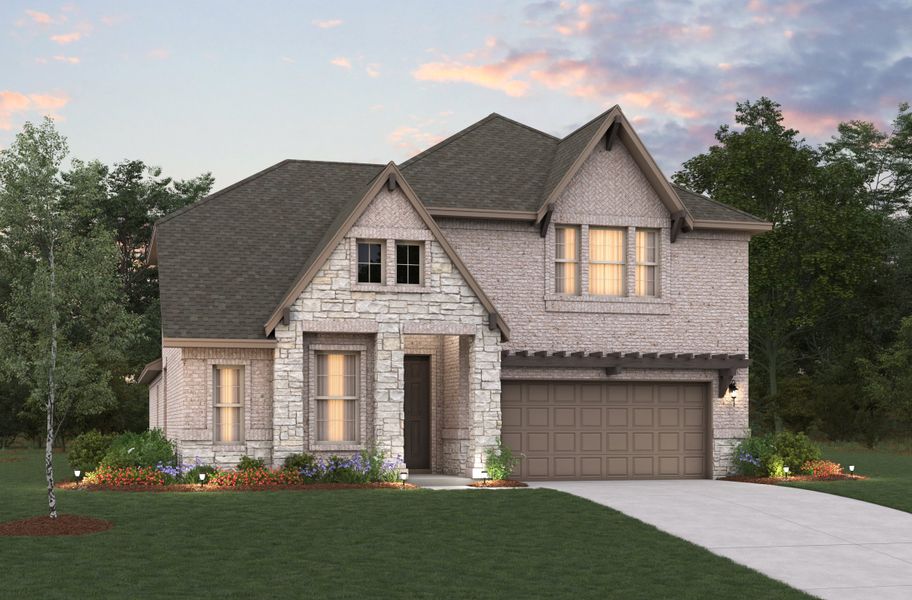 Representative exterior photo of a completed home built from the Summerfield by Beazer Homes in Goodland, Midlothian, TX (Image 16).