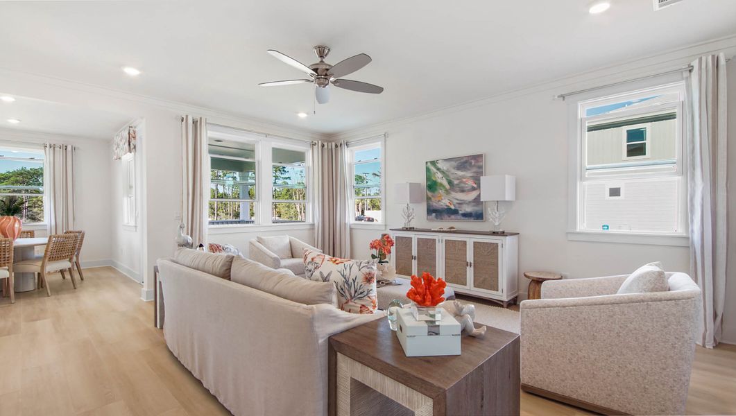 Furnished interior view inside a new home in Parkside, Santa Rosa Beach (Image 5).