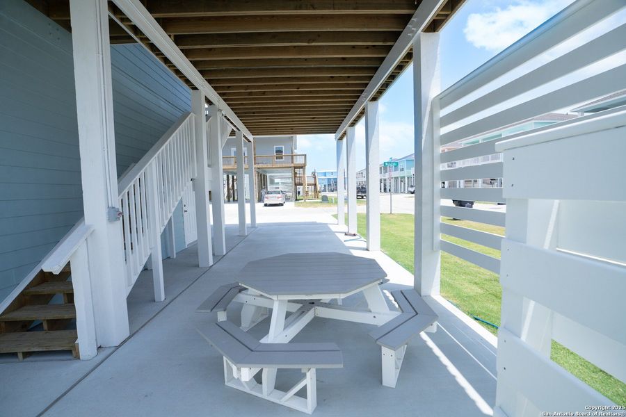 Exterior details and patio area of a home in , Rockport (Image 22).