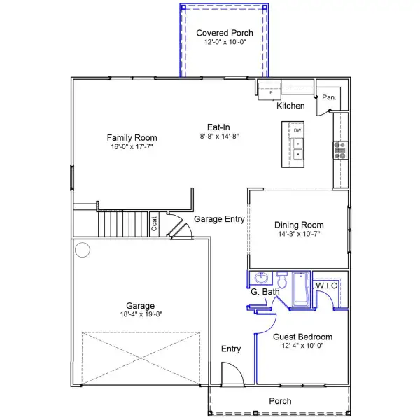 2D floor plan layout of this home in Ellington, Elgin, SC (Image 2). 2D floor plan layout of this home in Ellington, Elgin, SC (Image 2).