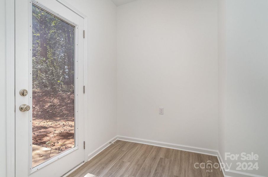 Representative Photo. Backdoor into mudroom