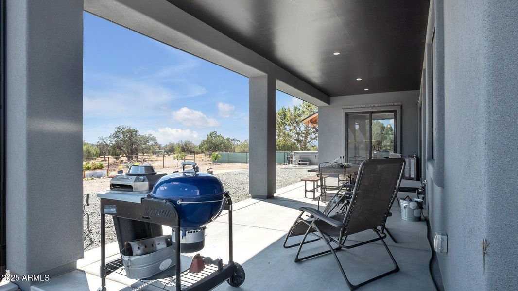 Large back patio for entertaining Large back patio for entertaining