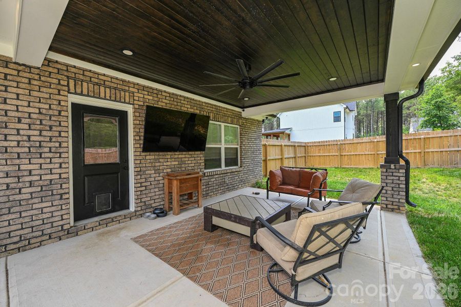 Exterior details and patio area of a home in , Marshville (Image 22).