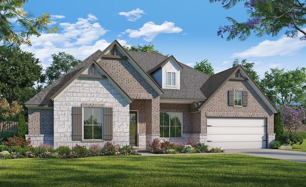 Representative exterior photo of a completed home built from the Mason by Kendall Homes in Rose Hill Estates, Willis, TX (Image 2).