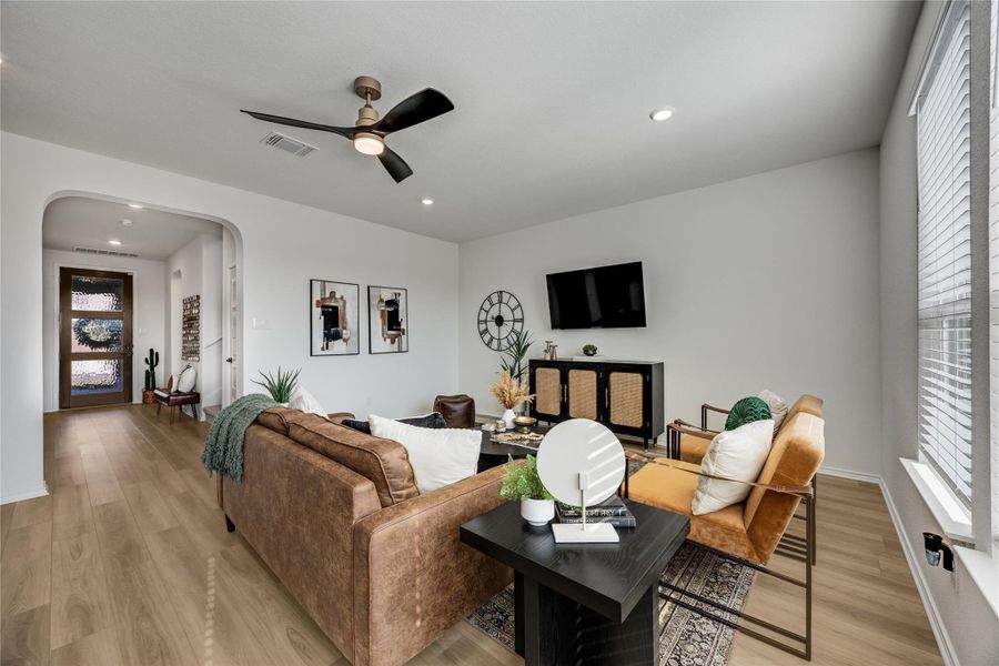 Furnished interior view inside a new home in Retreat at San Gabriel, Georgetown (Image 12).