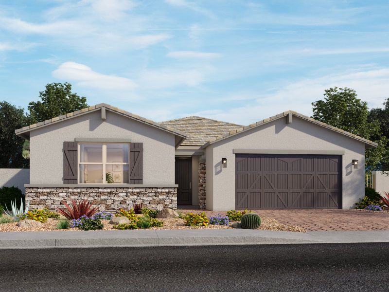 Representative exterior photo of a completed home built from the Kellen by Meritage Homes in Paloma Creek - Signature Series, Surprise, AZ (Image 2).
