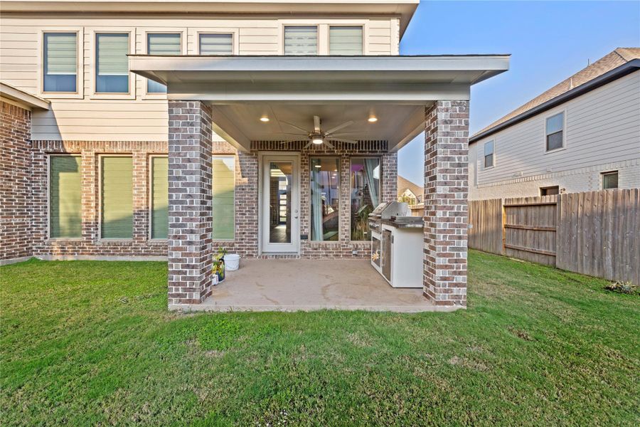 Exterior details and patio area of a home in Fulbrook On Fulshear Creek 60', Fulshear (Image 4). Exterior details and patio area of a home in Fulbrook On Fulshear Creek 60', Fulshear (Image 4).