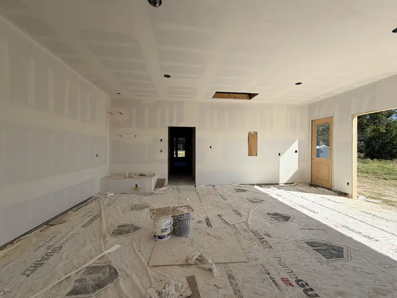 In-progress construction of a new home in Oak Water Ranch, Granbury, TX (Image 48). In-progress construction of a new home in Oak Water Ranch, Granbury, TX (Image 48).