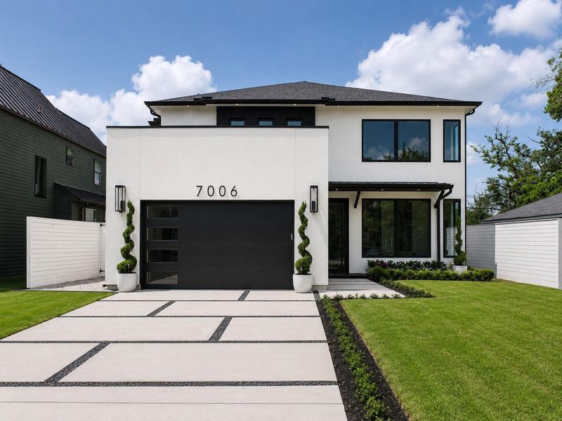 Front exterior of a new home in , Houston, TX, highlighting curb appeal (Image 23). Front exterior of a new home in , Houston, TX, highlighting curb appeal (Image 23).
