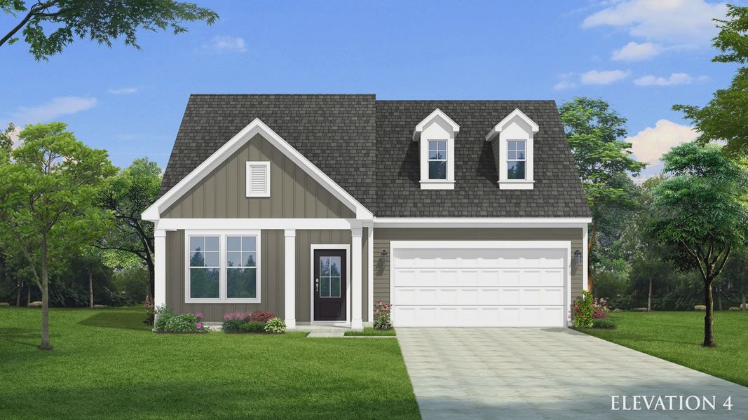 Fairfield Design Elevation 4 at Lakeside Glen by premier builder DRB Homes in York, SC