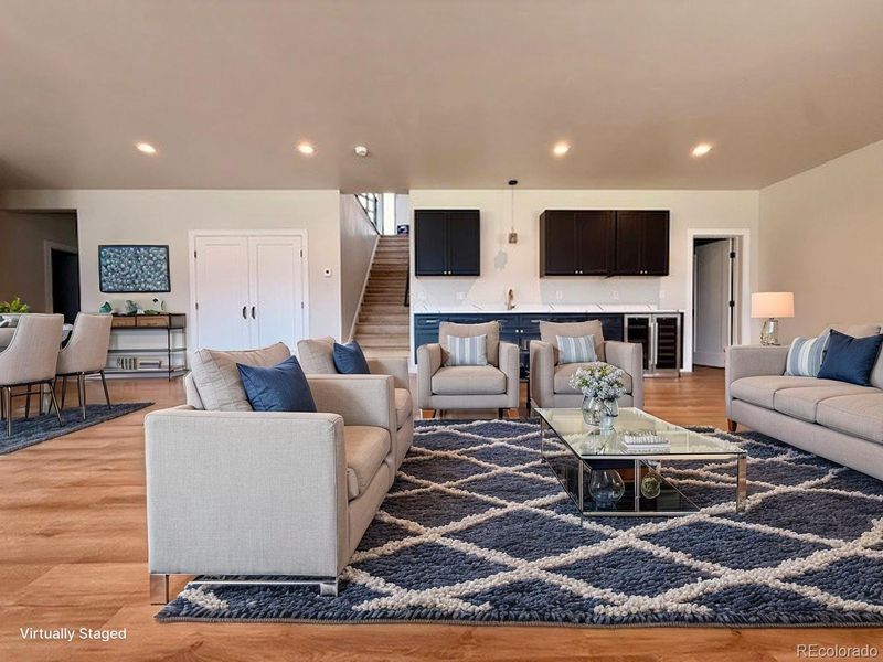 Virtually staged New construction upper living area