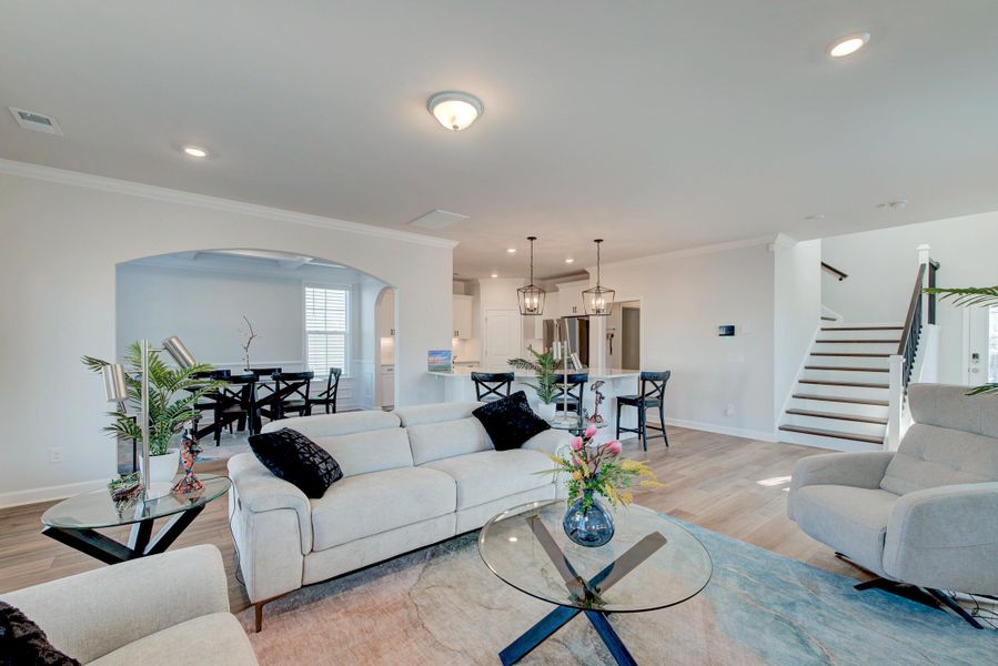 Furnished interior view inside a new home in Six Oaks, Summerville (Image 7). Furnished interior view inside a new home in Six Oaks, Summerville (Image 7).