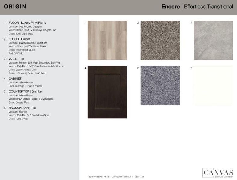 136 Christy Street design selections! This home is currently under construction and selections are subject to change.